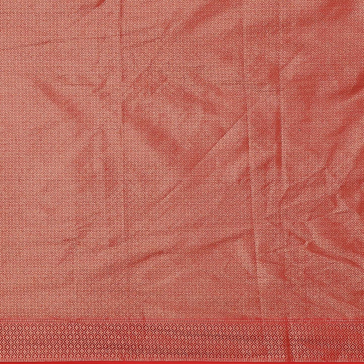 Faishana Presents Brown Katan Zari Brocade Saree With Kadiyal Contrast Red Border Banarasi Saree