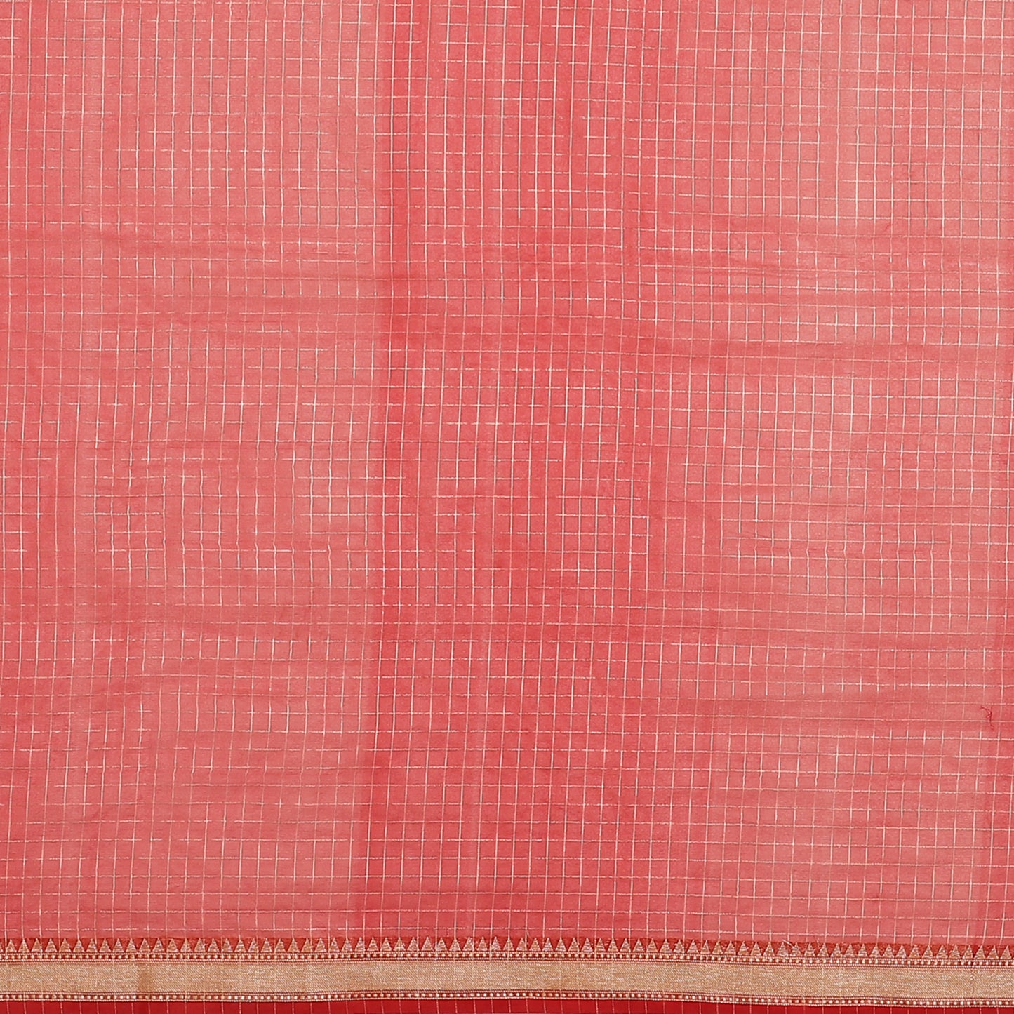 Faishana Presents Black Organza Zari Check With Skirt Tilfi Kadiyal Red Contrast Border Banarasi Saree