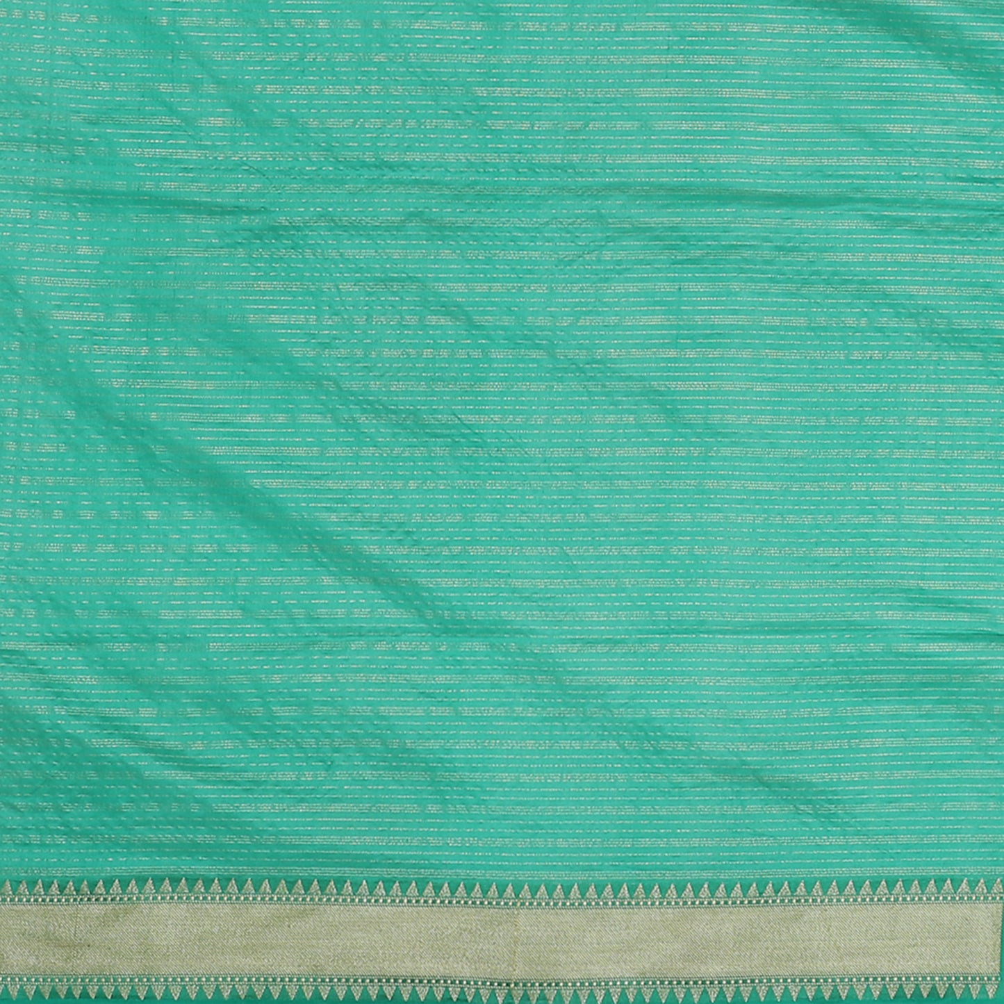 Faishana Presents Navy Blue Organza Zari Check With Tilfi Kadiyal Seagreen Contrast Border Banarasi Saree