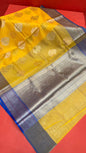 Yellow Cotton Blend Banarasi Sarees For Women GEHKR 73