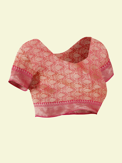 Gold Cotton Blend Banarasi Sarees For Women GEHKR 11