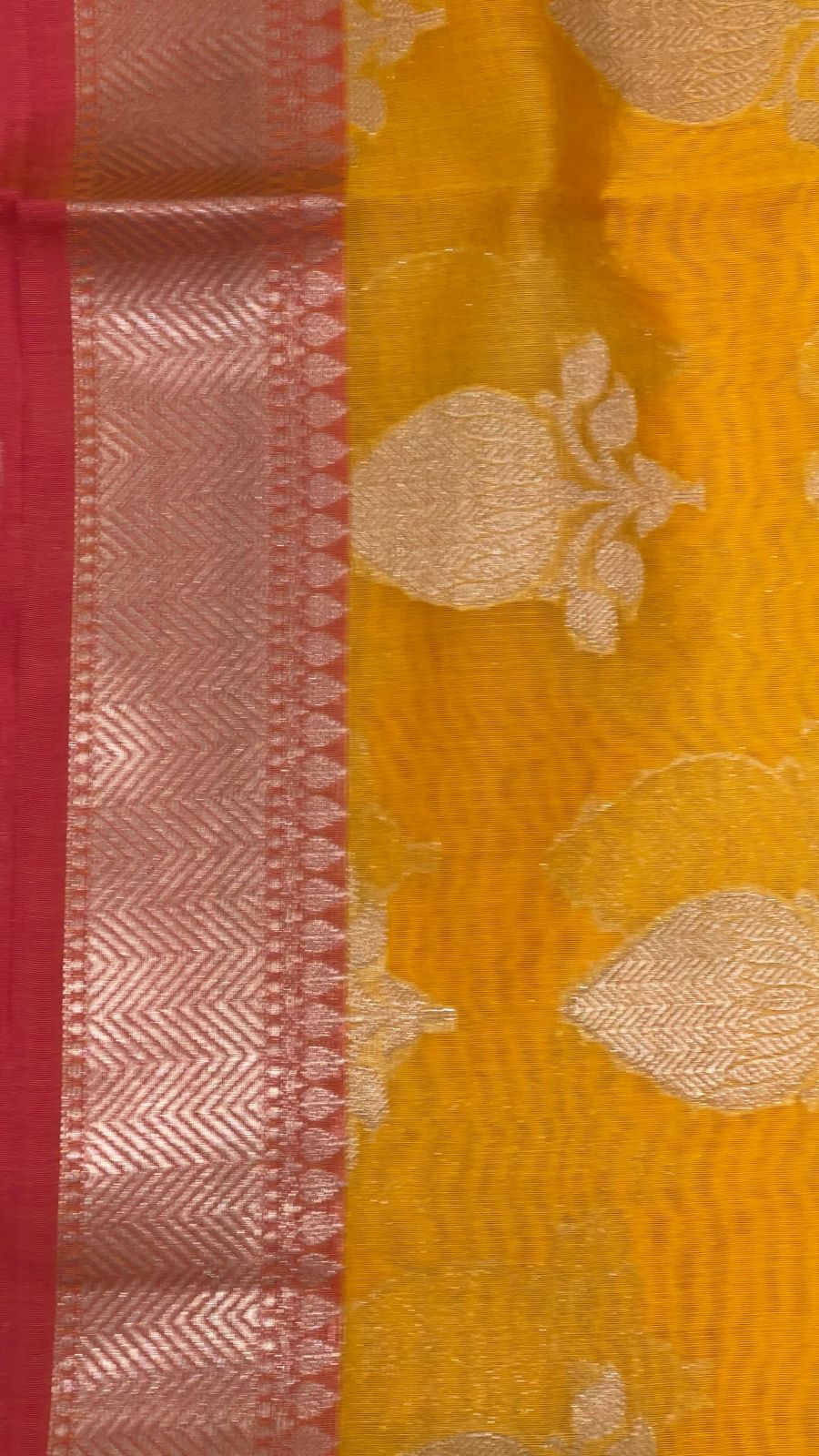 Gold Cotton Blend Banarasi Sarees For Women GEHKR 11