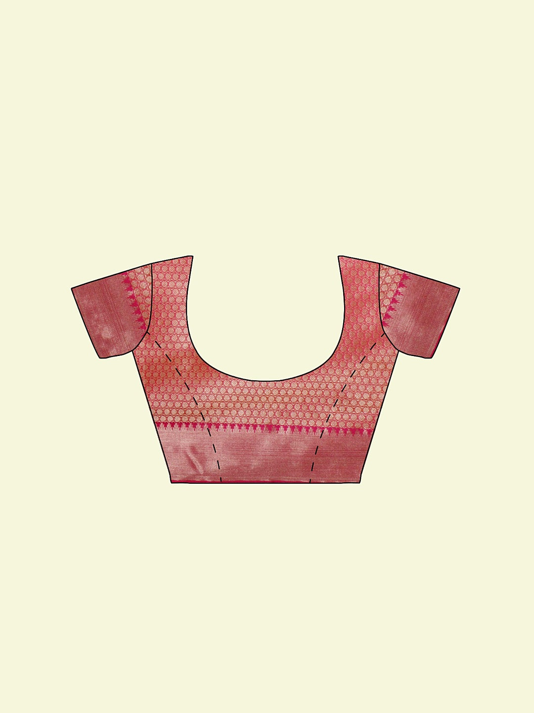 Faishana Presents Green Woven Organza Maroon Border With Maroon Blouse Banarasi Saree