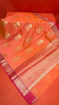 Pink Cotton Blend Banarasi Sarees For Women GEHKR 41