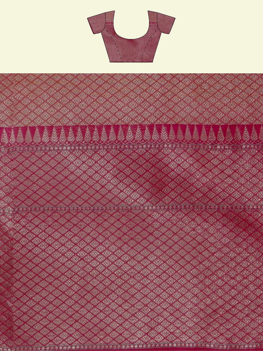 Faishana Presents Orange Woven Organza Pink Border With Pink Blouse Banarasi Saree