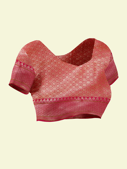 Beige Cotton Blend Banarasi Sarees For Women GEHKR 7