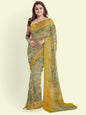 Faishana Presents Green Woven Organza Green Border With Green Blouse Banarasi Saree