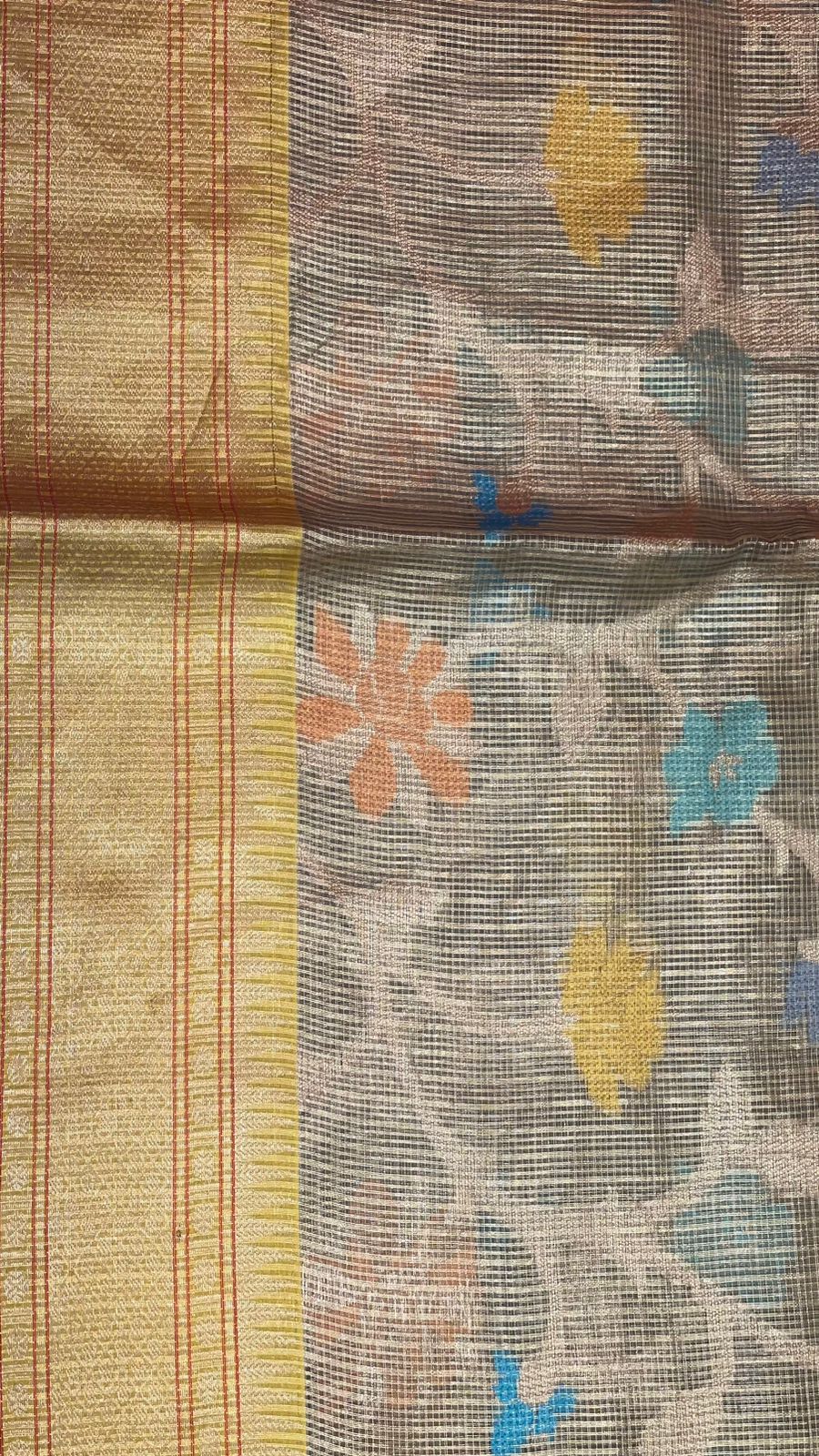 Green Cotton Blend Banarasi Sarees For Women GEHKR 106