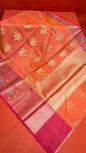 Orange Cotton Blend Banarasi Sarees For Women GEHKR 4