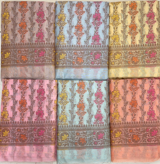 Cotton Silk 3 pcs Banarasi Suit 525IM_CS29-IM_CS34 SET