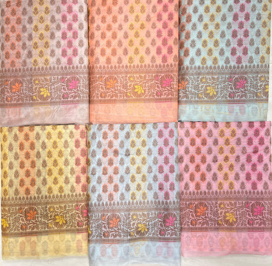 Cotton Silk 3 pcs Banarasi Suit 525IM_CS35-IM_CS40 SET