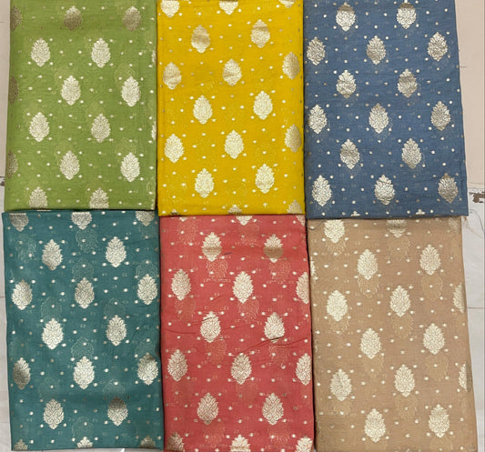 Pure Cotton Self Design 3 pcs Banarasi Suit IM_PCSD 1-IM_PCSD 6 SET