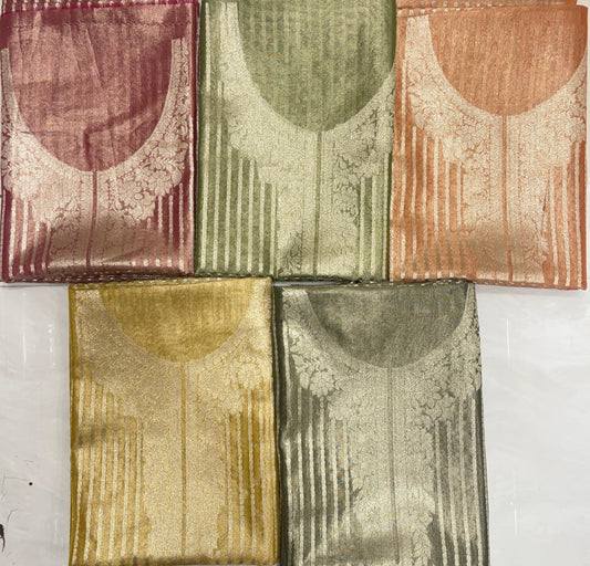 Tissue Necklace 3 pcs Banarasi Suit IM_TN 1-IM_TN 5 SET