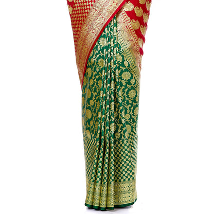 Faishana Presents Red Satin Silk Saree With Blouse Piece(JA21 RED Free Size)