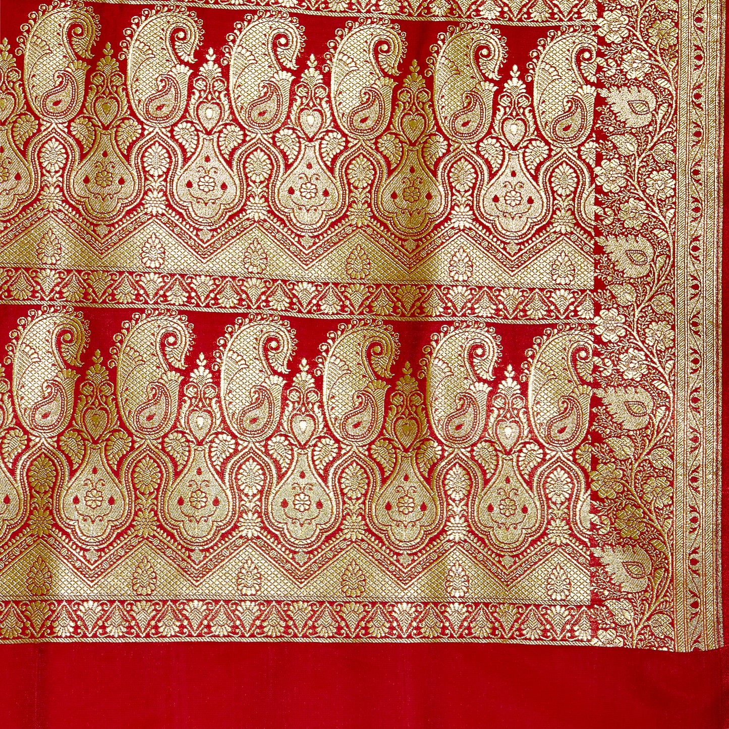 Faishana Presents Red Satin Silk Saree With Blouse Piece(JA40 RED Free Size)