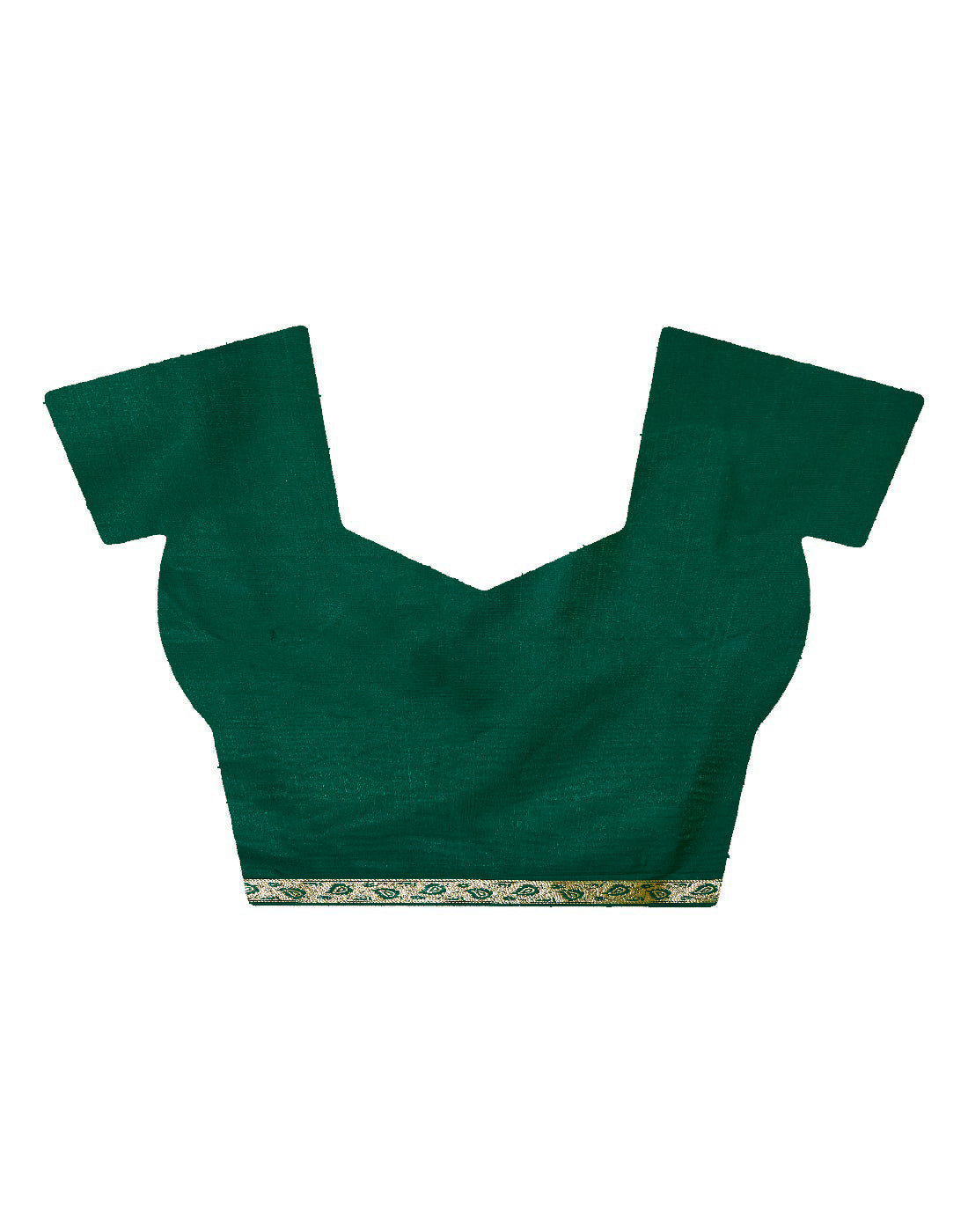 Faishana Presents Red Satin Silk Chunri Zari Booti Banarasi Saree with Contrast Green Floral Jaal and Green Blouse Piece