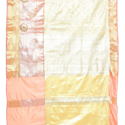 Faishana Gold Kanchi Silk Jamdani Tissue Paithani Border Banarasi Saree with Gold Blouse Piece
