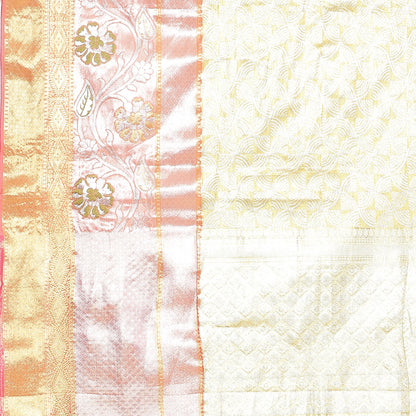 Faishana Gold Kanchi Silk Jamdani Tissue Paithani Border Banarasi Saree with Gold Blouse Piece