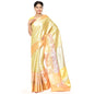 Faishana Presents Light Gold Kanchi Silk Jamdani Tissue Paithani Banarasi Saree With Light Gold Blouse Piece