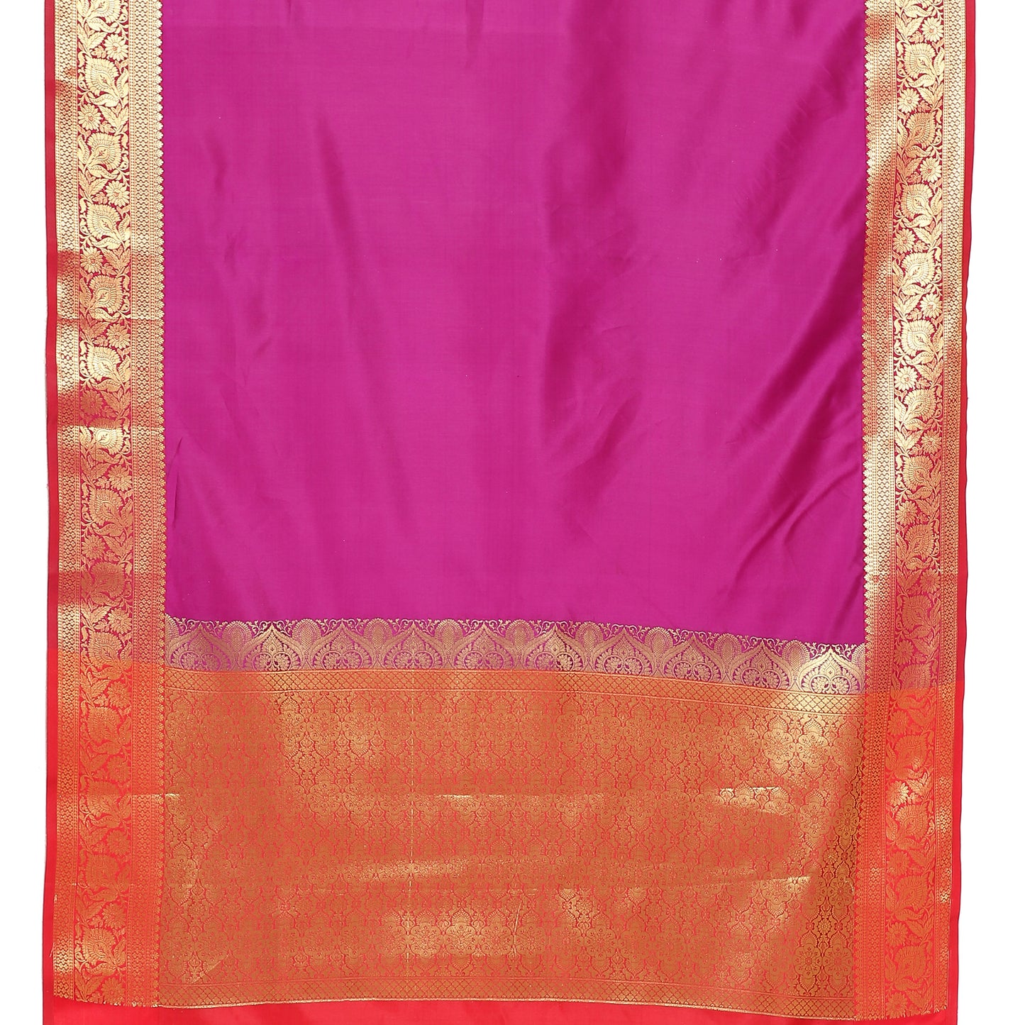 Magenta Valkalam Katan Silk Banarasi Sarees For Women GEKH4