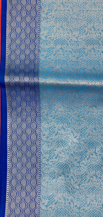 Blue Kanjeevaram Banarasi Sarees For Women GEMA17