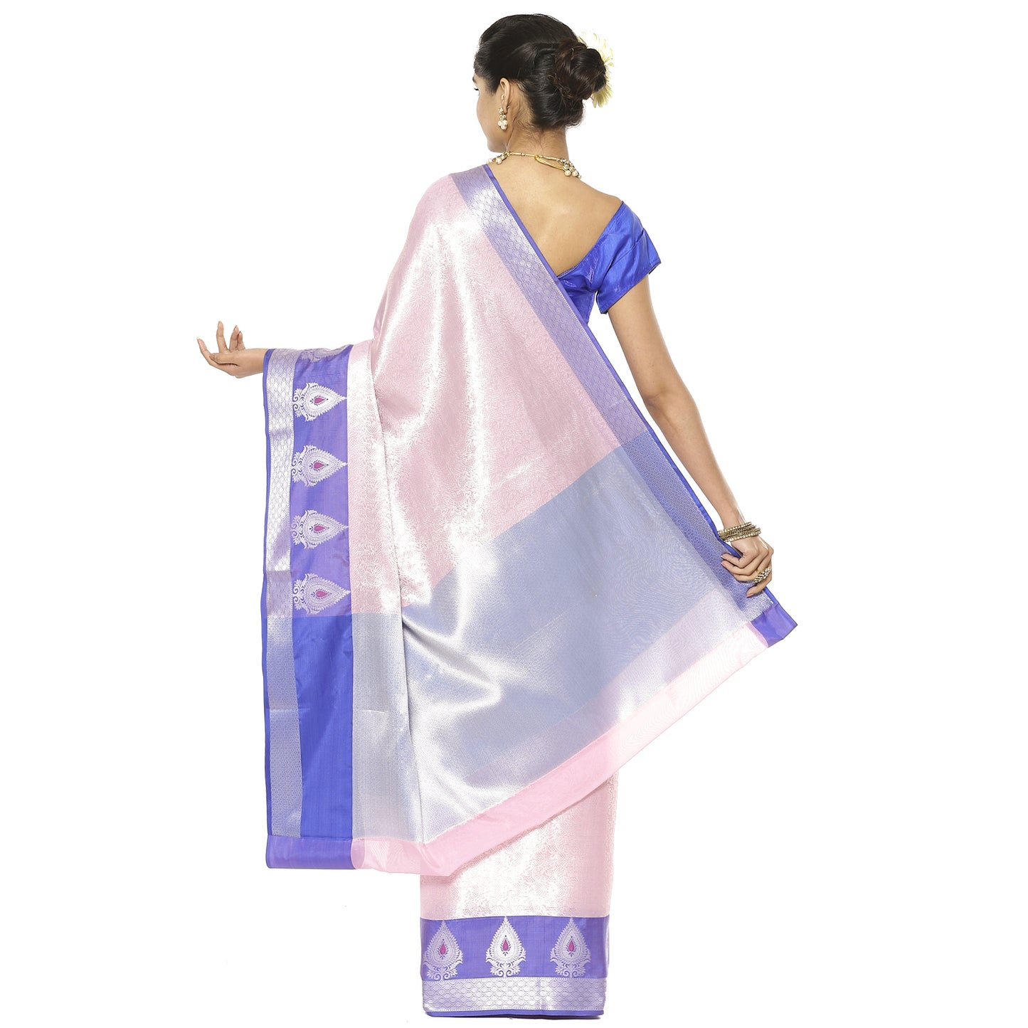 Pink Kanjeevaram Banarasi Sarees For Women GEMA18
