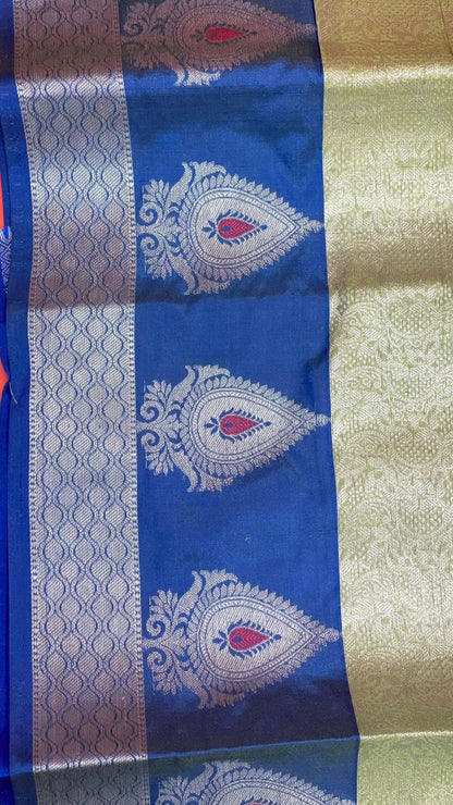 Green Kanjeevaram Banarasi Sarees For Women GEMA19