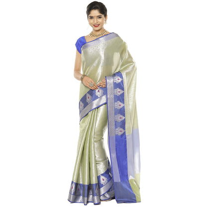 Green Kanjeevaram Banarasi Sarees For Women GEMA19