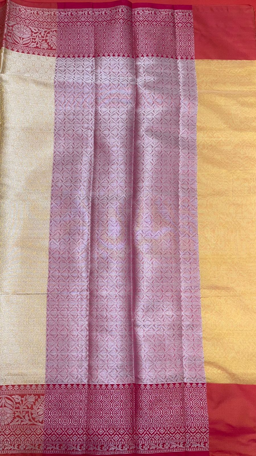 Gold Kanjeevaram Banarasi Sarees For Women GEMA27