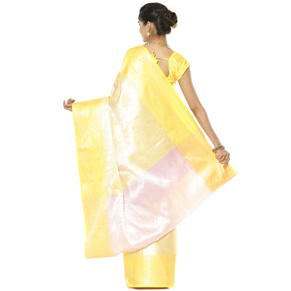 Gold Kanjeevaram Banarasi Sarees For Women GEMA30