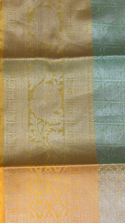 Green Kanjeevaram Banarasi Sarees For Women GEMA31