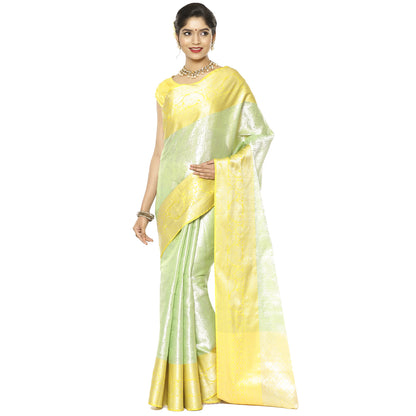 Green Kanjeevaram Banarasi Sarees For Women GEMA31
