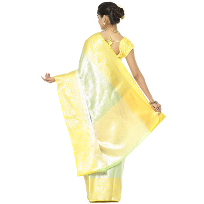 Green Kanjeevaram Banarasi Sarees For Women GEMA31
