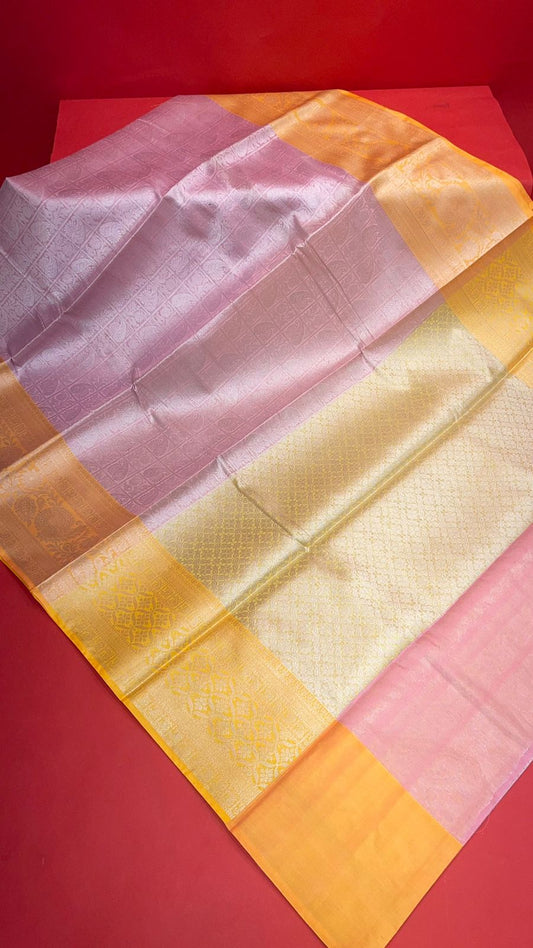 Pink Kanjeevaram Banarasi Sarees For Women GEMA32