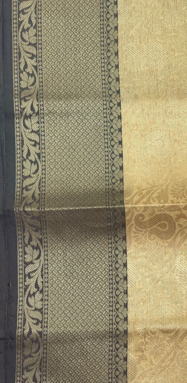 Beige Kanjeevaram Banarasi Sarees For Women GEMA35