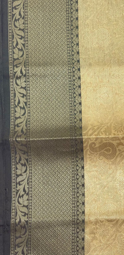 Beige Kanjeevaram Banarasi Sarees For Women GEMA35