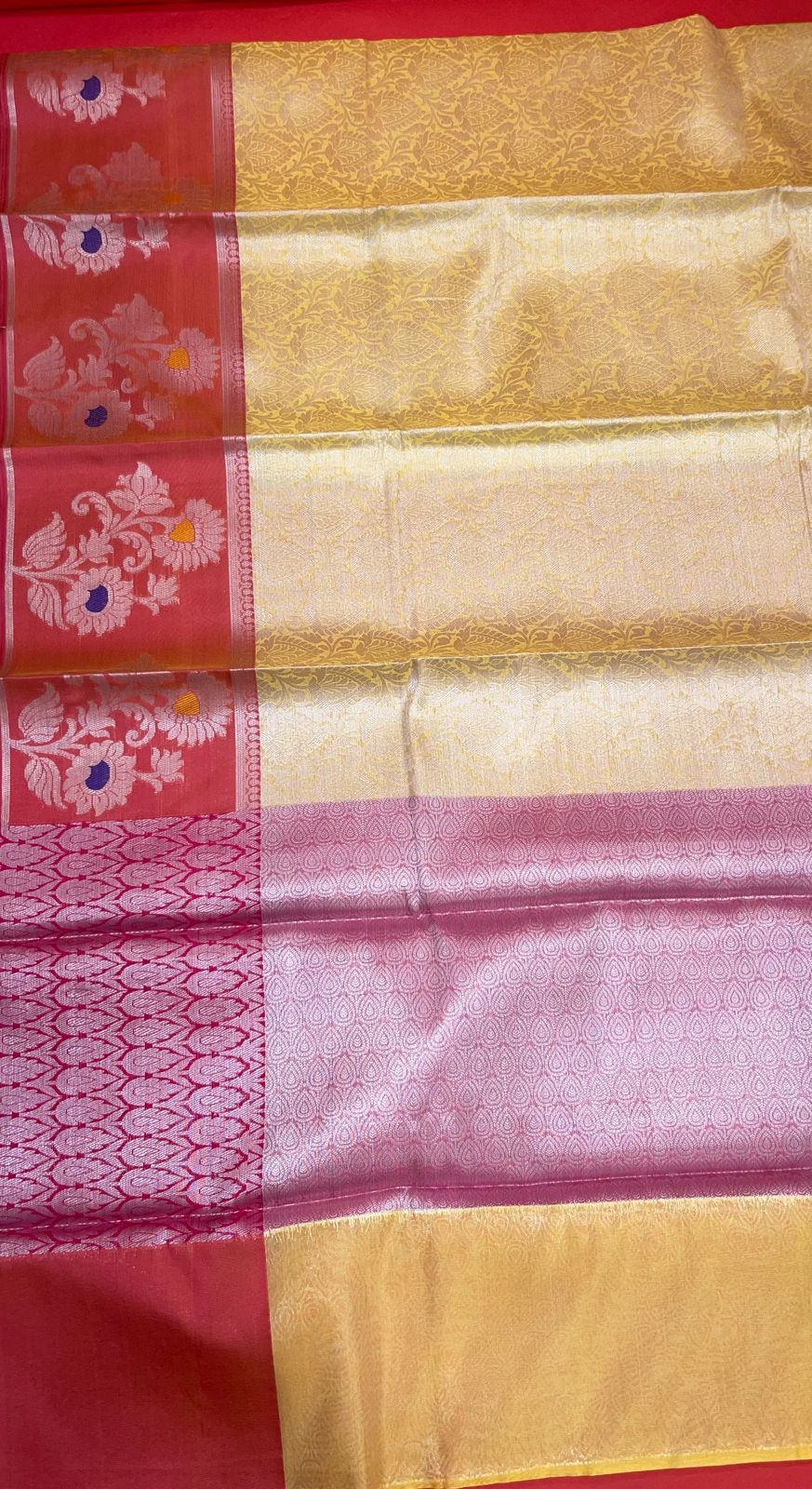 Yellow Kanjeevaram Banarasi Sarees For Women GEMA5