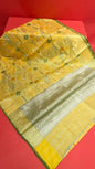 Yellow Mulberry Silk Blend Banarasi Sarees For Women GEMELBRSLK_20