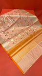 Pink Mulberry Silk Blend Banarasi Sarees For Women GEMELBRSLK_28