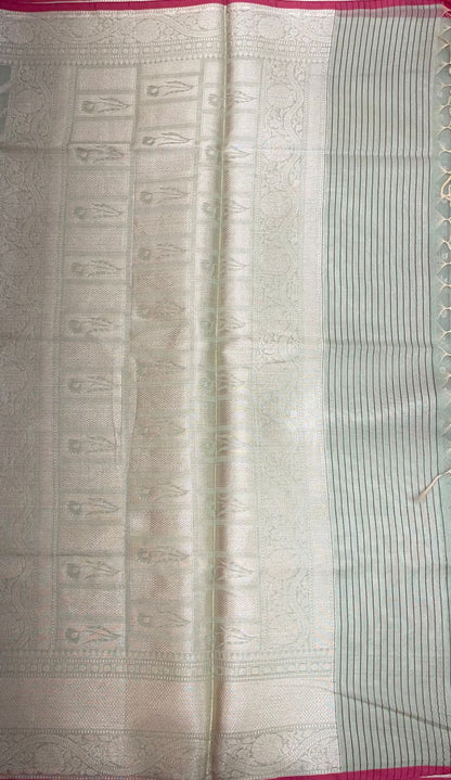 Green Mercerise Cotton Banarasi Sarees For Women GEMSWRCTN_152
