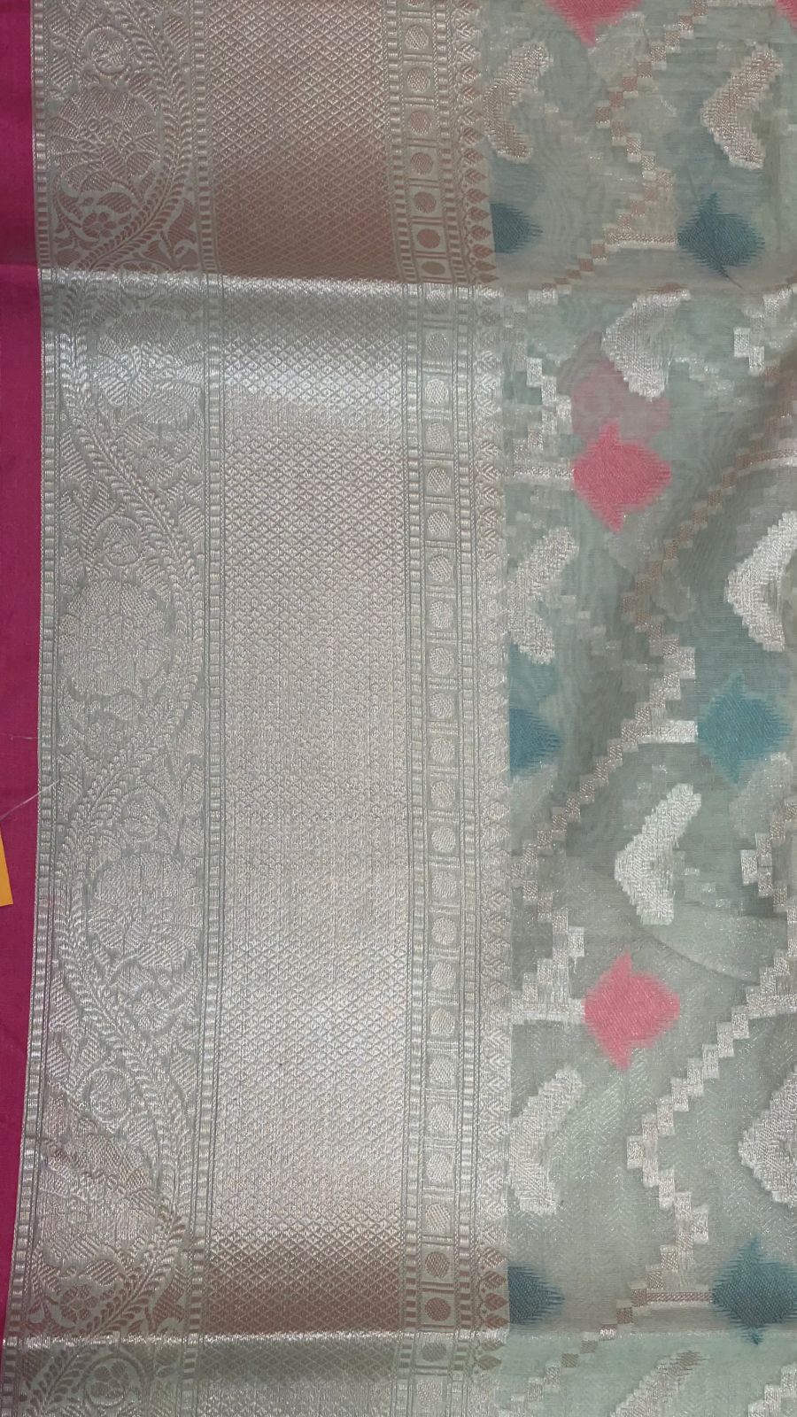 Green Mercerise Cotton Banarasi Sarees For Women GEMSWRCTN_152