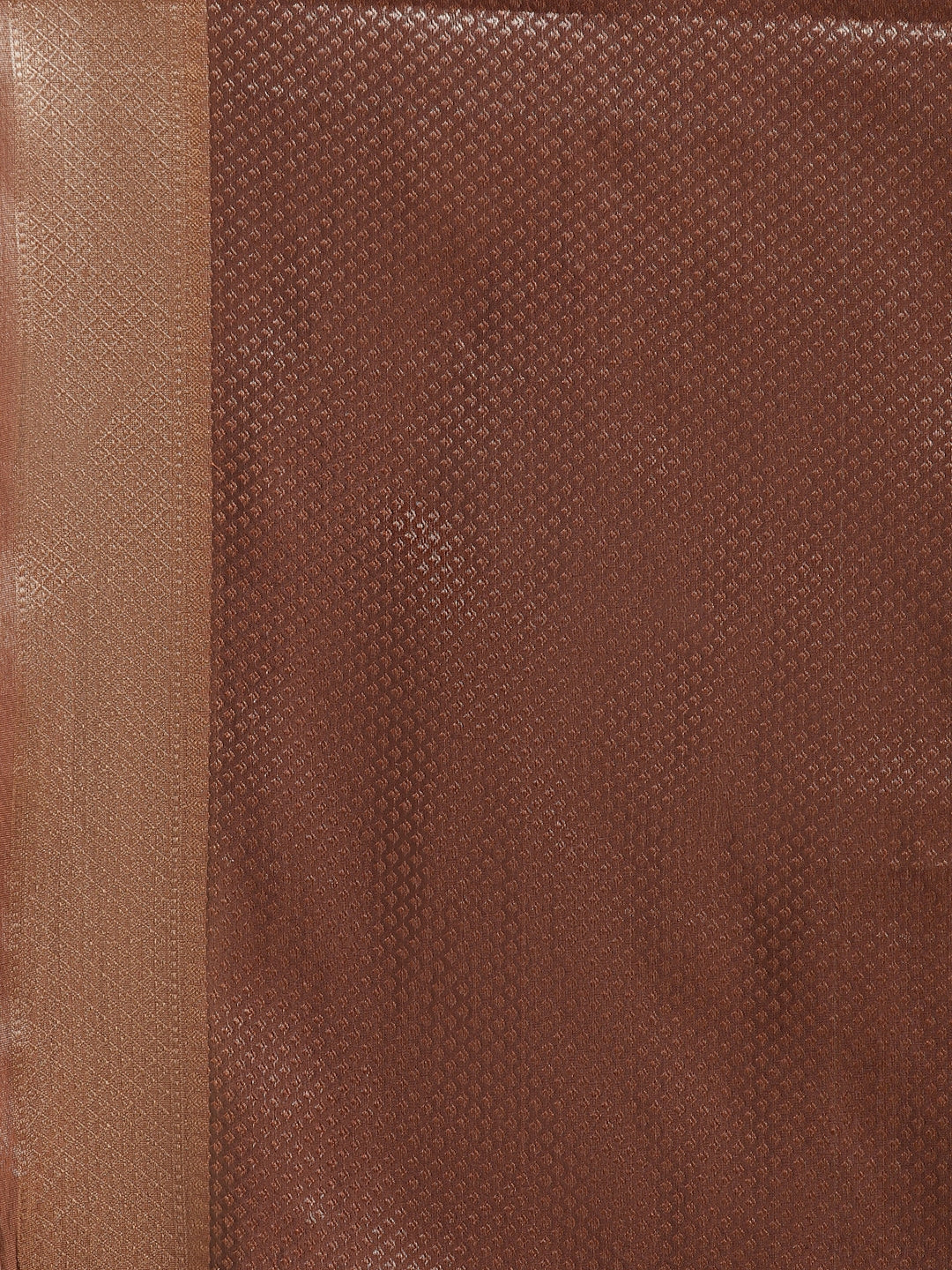 Faishana Presents Handwoven Red Masrise Cotton Jaal Alfi Skirt Border With Brown Blouse Banarasi Saree&nbsp;