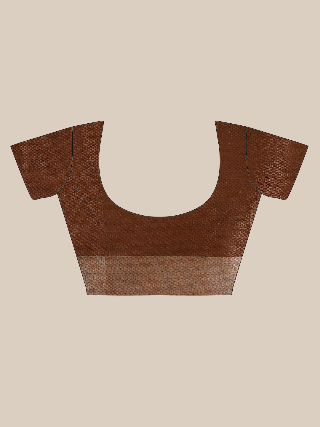 Faishana Presents Handwoven Grey Masrise Cotton Boota Skirt Border With Cheeku Brown Color Blouse Banarasi Saree