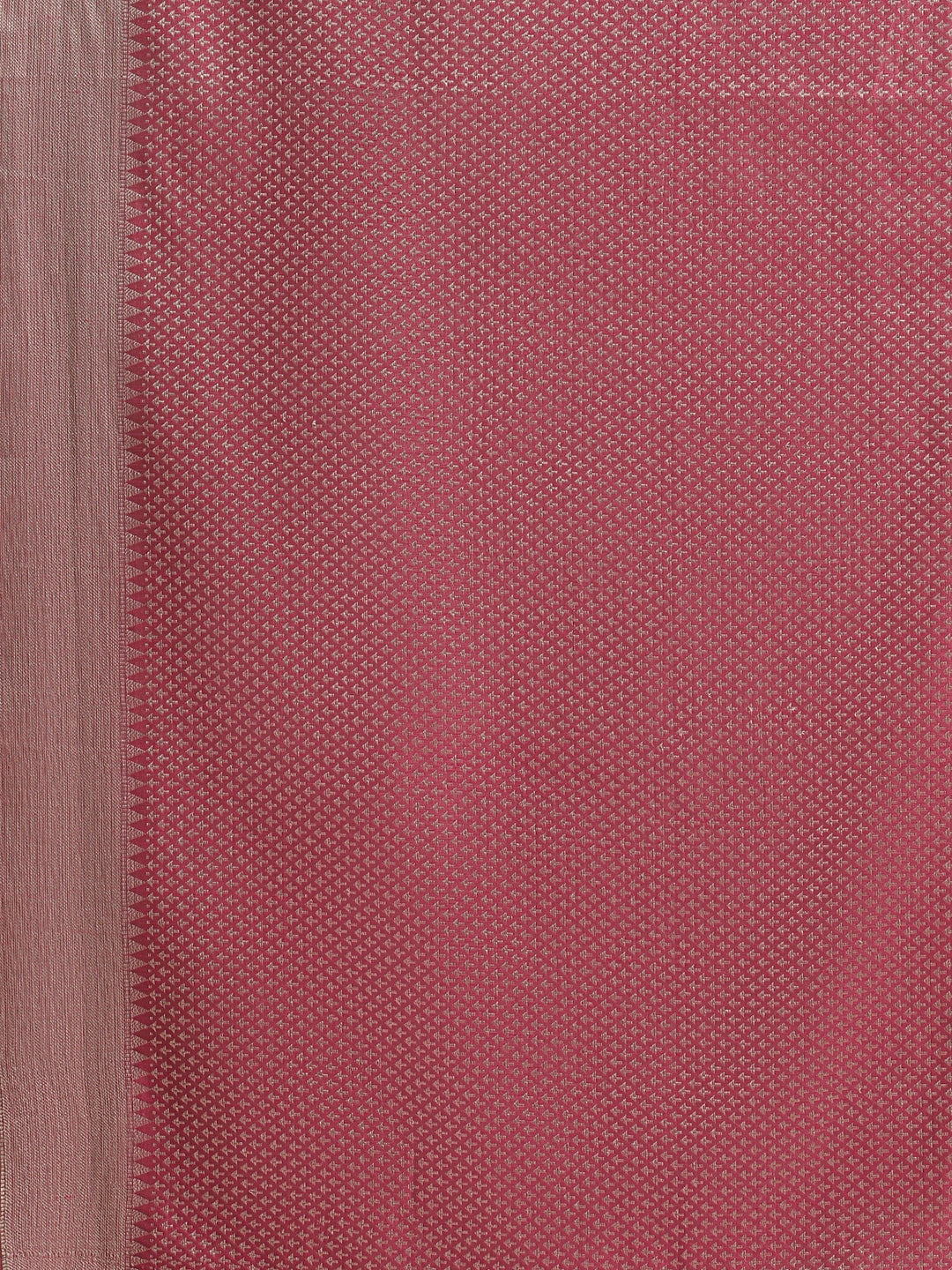 Faishana Presents Handwoven Navy Blue Masrise Cotton Tilfi Jaal  Zari Border With Saree With Magenta Blouse Banarasi Saree