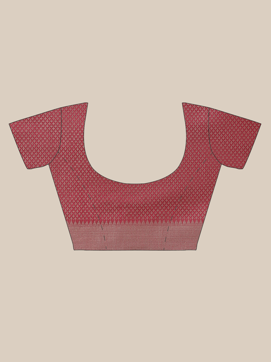 Faishana Presents Handwoven Grey Masrise Cotton Tilfi Jaal Zari Border With Magenta Blouse Banarasi Saree