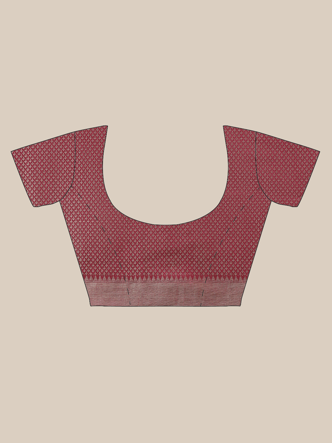 Faishana Presents Handwoven Black Masrise Cotton Tilfi Jaal Zari Border With Magenta Blouse Banarasi Saree