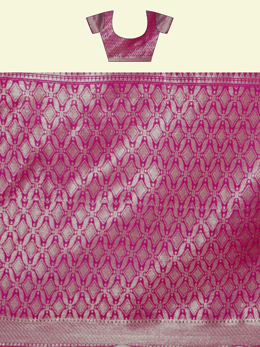 Faishana Presents Grey Matka Silk Floral Jaal Skirt Border With Pink Blouse Banarasi Saree