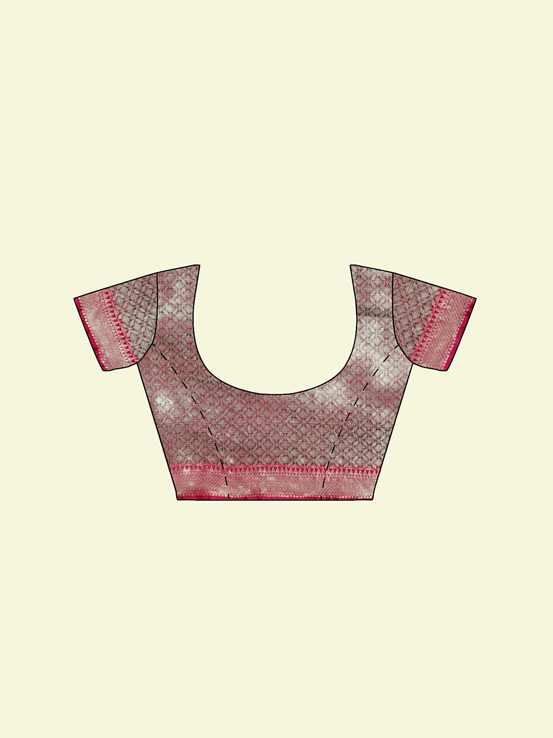 Faishana Presents Rust Matka Silk Floral Jaal Skirt Border With Pink Blouse Banarasi Saree