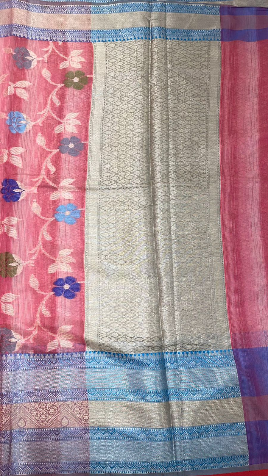 Pink Matka Silk Banarasi Sarees For Women GEMTKSLK_195 P