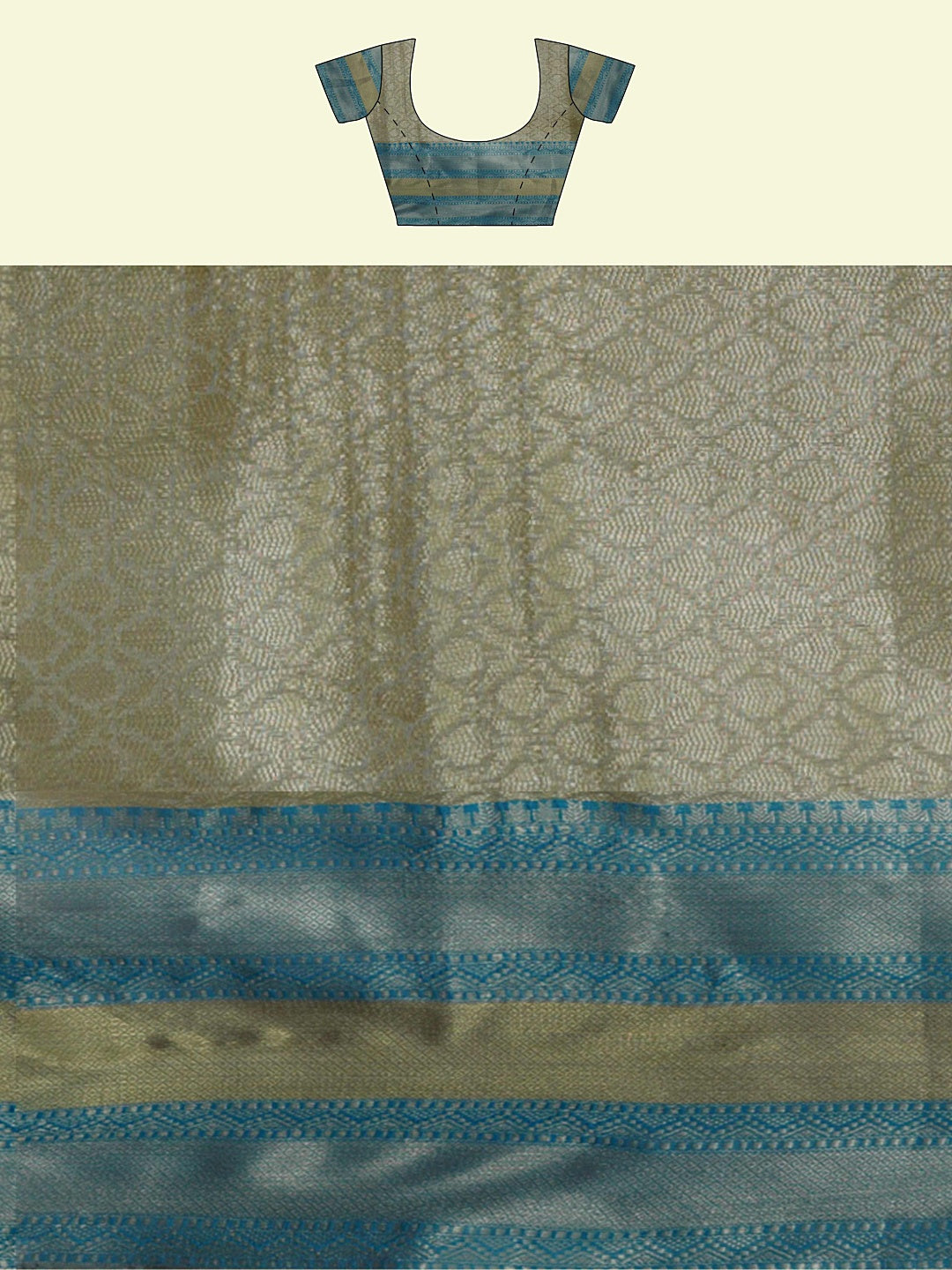 Faishana Presents Brown Matka Silk Tilfi Jaal Skirt Border With Grey Blouse Banarasi Saree